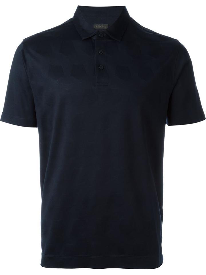 Z Zegna Pentagon Pattern Polo Shirt