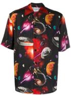 Sss World Corp Space Print Shirt - Black