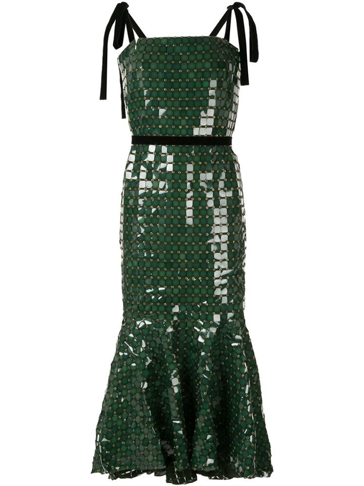 Johanna Ortiz Night Dancing Sequin Gown - Green