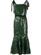 Johanna Ortiz Night Dancing Sequin Gown - Green