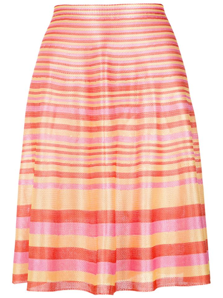 Cecilia Prado Knit Striped Skirt - Yellow & Orange