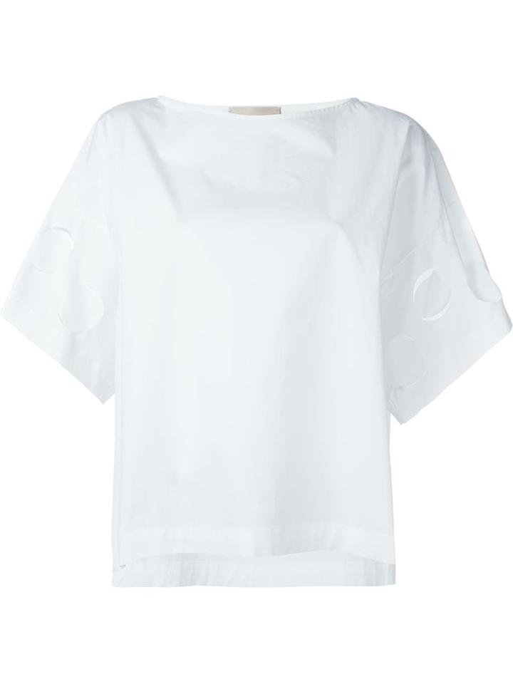 Erika Cavallini Laser Cut Circles Boxy Blouse