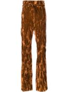 Ann Demeulemeester Crinkle Belted High-waisted Trousers - Yellow &