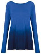Blue Man Dip-dye Blouse, Women's, Size: Medium, Viscose