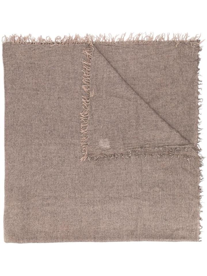 Faliero Sarti Fringed Edge Scarf - Brown
