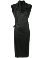 Rick Owens Lilies Foldover Neck Dress - Black