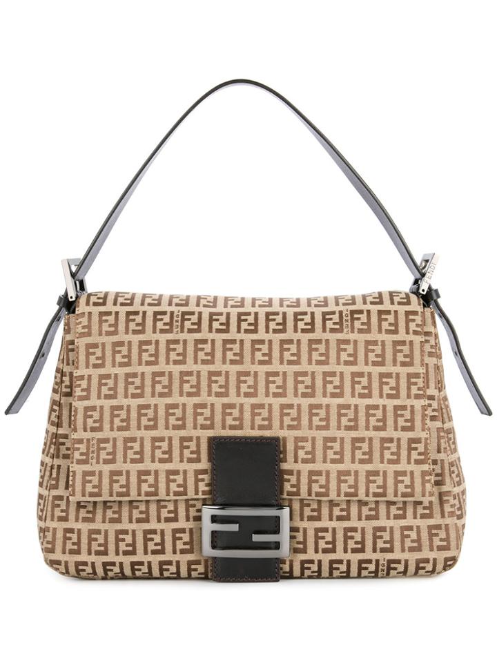 Fendi Vintage Zucca Mamma Shoulder Bag - Brown