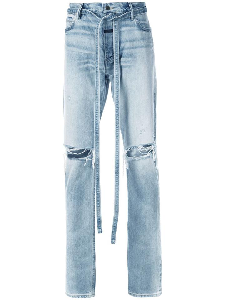 Fear Of God Ripped Jeans - Blue