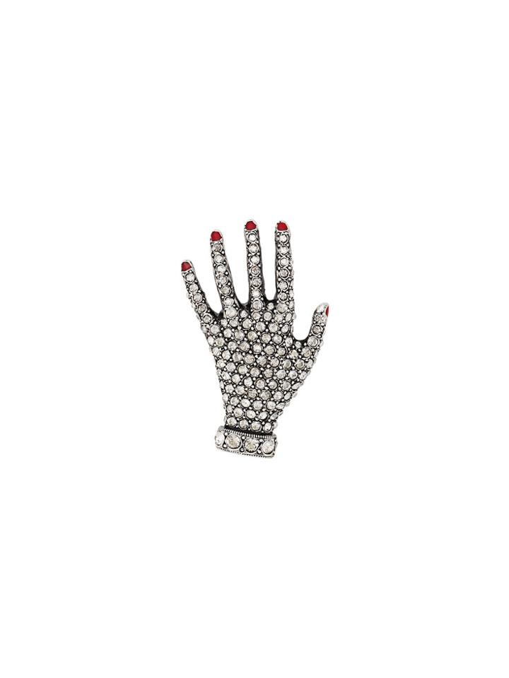 Sonia Rykiel Embellished Hand Pin - Metallic