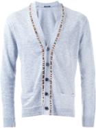 Guild Prime Beaded Fastening Button Down Cardigan, Men's, Size: 1, Blue, Cotton/ramie