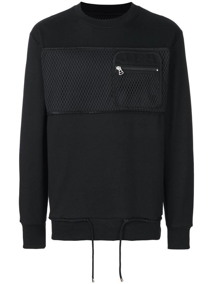 David Catalan Pocket Detail Sweatshirt - Black