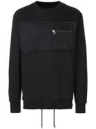 David Catalan Pocket Detail Sweatshirt - Black