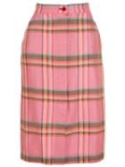 Missoni Vintage Check Skirt, Women's, Size: 42, Pink/purple