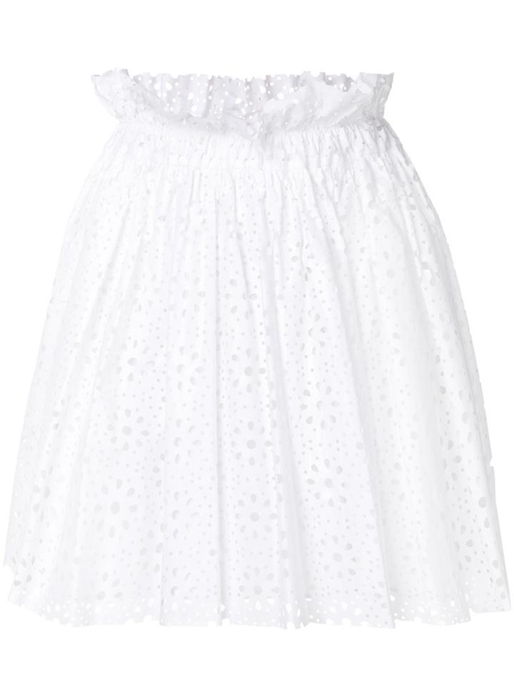 Msgm Laser-cut Skirt - White