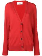 Ports 1961 V-neck Button Cardigan - Red