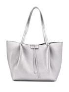 Patrizia Pepe Medium Shopping Bag - Silver