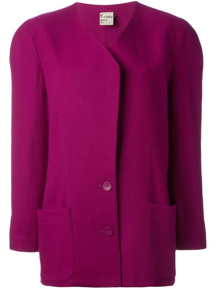 Krizia Pre-owned Padded Shoulder Jacket - Pink