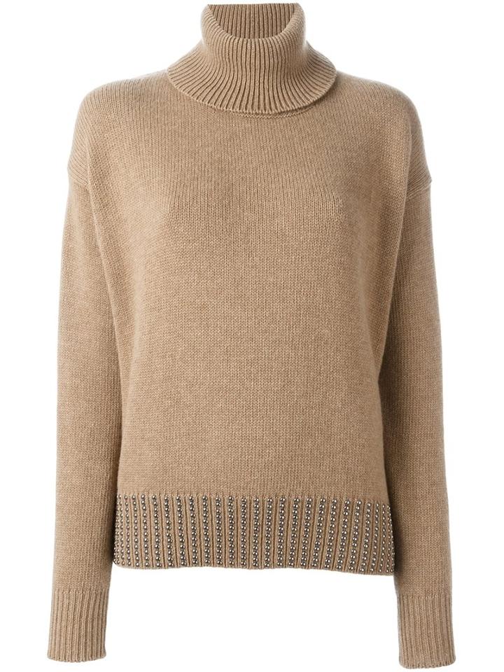 Giada Benincasa Turtleneck Jumper, Women's, Size: Small, Nude/neutrals, Wool/metal