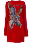 Balmain Embroidered Sweater Dress