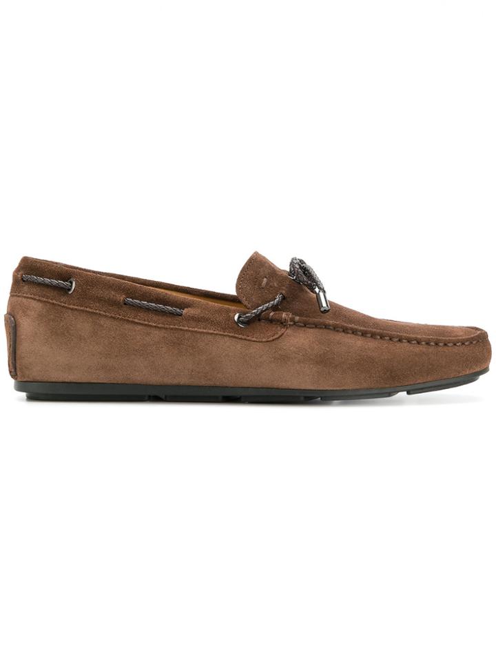 Santoni Lace Up Loafers - Brown