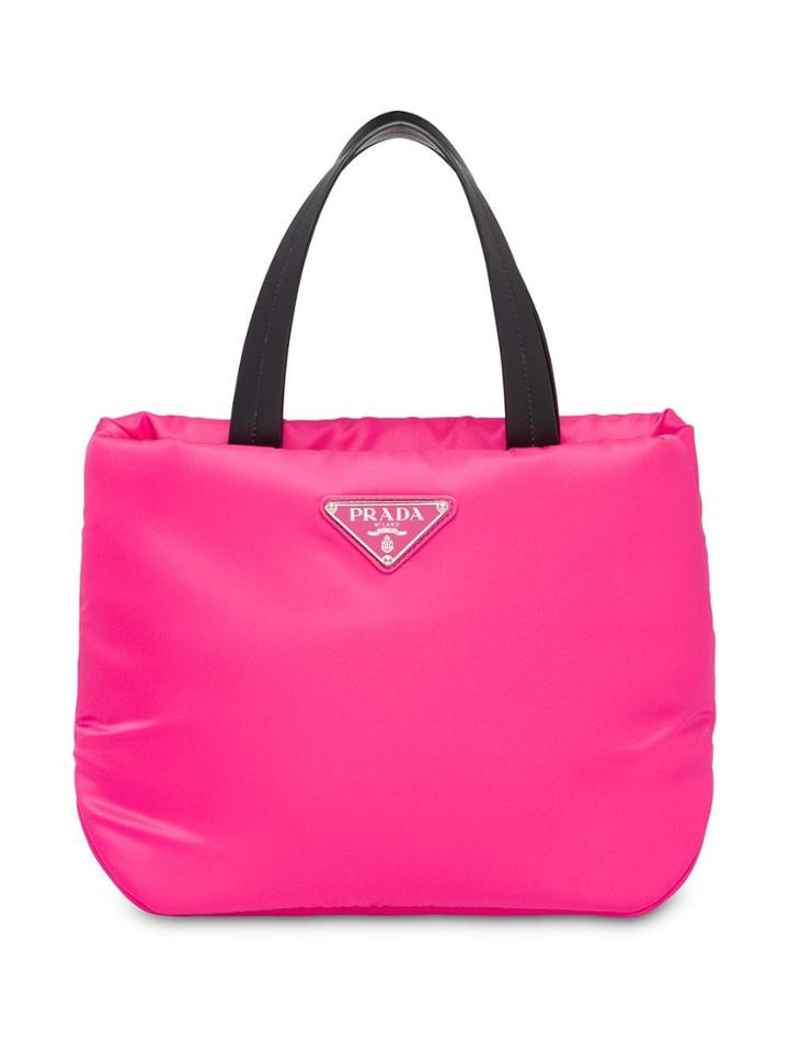 Prada Small Nylon Tote - Pink