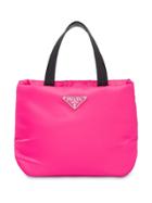 Prada Small Nylon Tote - Pink