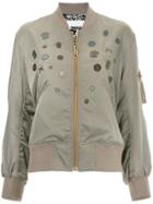 Roarguns Embellished Bomber Javket - Brown
