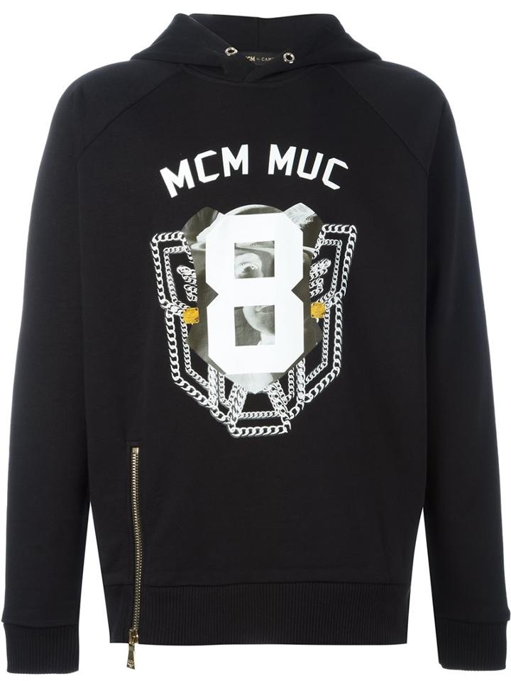 Mcm Logo Print Hoodie