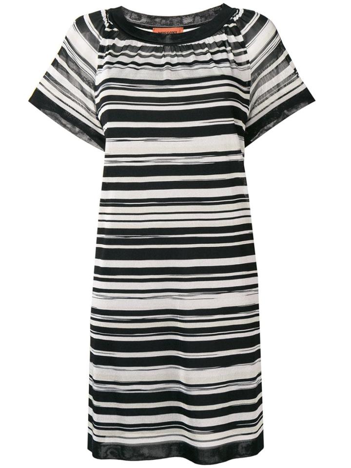 Missoni Mare Striped Shortsleeved Dress - Black