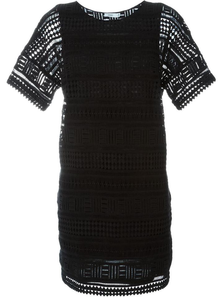 Vince Lace Dress, Women's, Size: 6, Black, Viscose/cotton