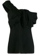 Prada Asymmetric Strap Vest Top - Black