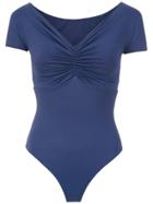 Amir Slama Swimsuit With Gathered Details - Blue
