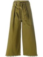 Isabel Marant Étoile Odea Trousers, Women's, Size: 38, Green, Cotton