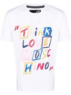 Love Moschino Slogan Print T-shirt - White