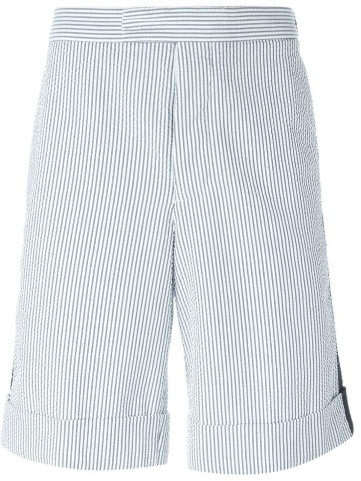 Moncler Gamme Bleu Striped Shorts - White