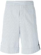 Moncler Gamme Bleu Striped Shorts - White