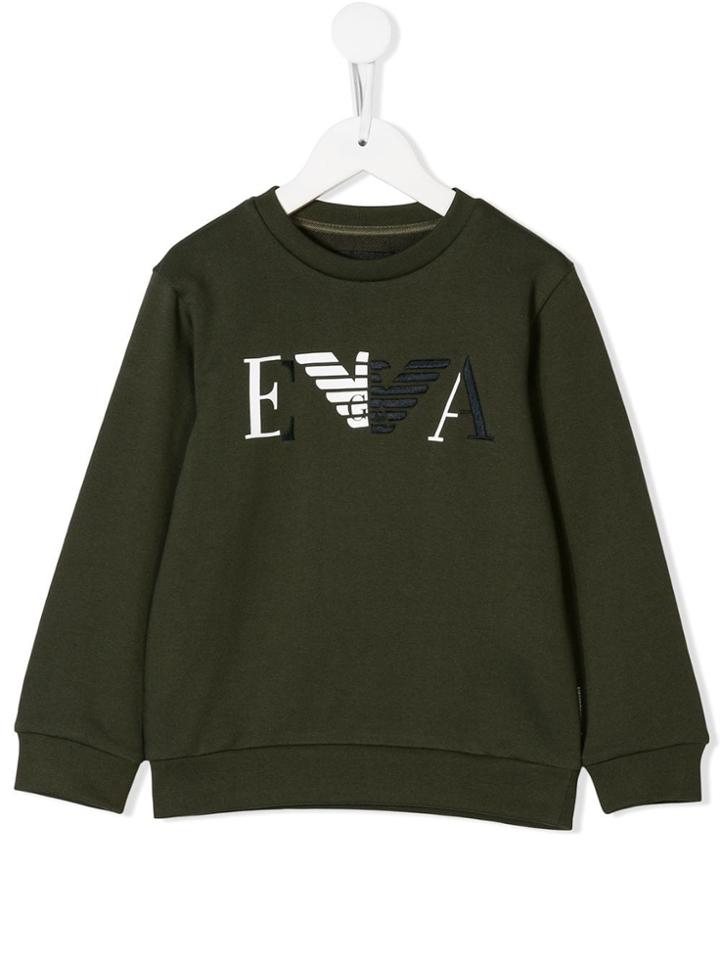 Emporio Armani Kids Logo Patch Sweatshirt - Green