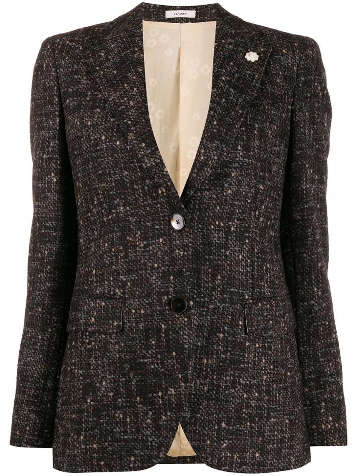 Lardini Giacca Boucle Single Breasted Jacket - Brown