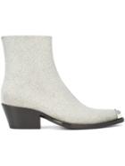 Calvin Klein 205w39nyc Silver-tipped Ankle Boot - Grey