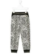 Roberto Cavalli Kids - Leopard Print Trousers - Kids - Cotton/spandex/elastane/polyamide/polyester - 4 Yrs, Black