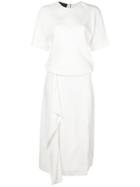 Cédric Charlier Draped Dress - White
