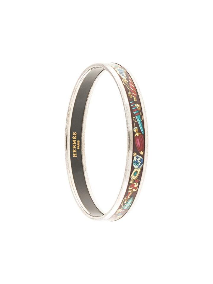 Hermès Pre-owned Cloisonne Ware Bangle - Silver