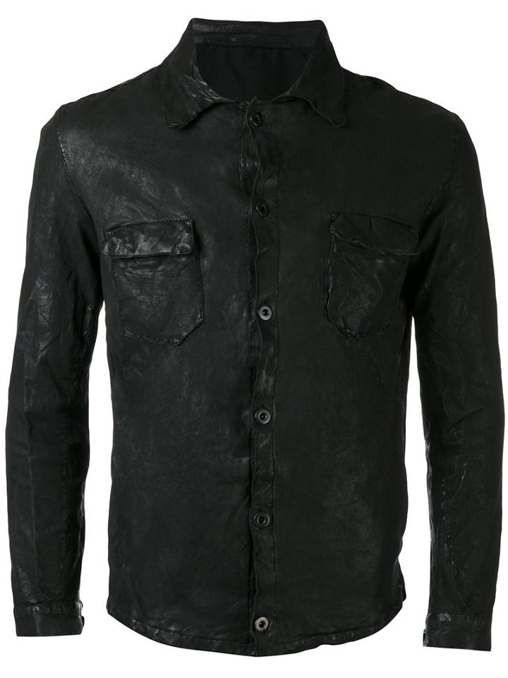Shirt Jacket - Men - Sheep Skin/shearling/viscose - 56, Black, Sheep Skin/shearling/viscose, Salvatore Santoro
