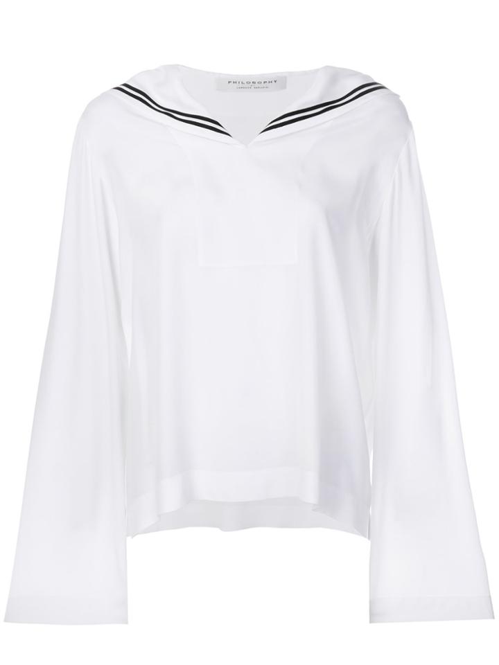 Philosophy Di Lorenzo Serafini Sailor Blouse - White