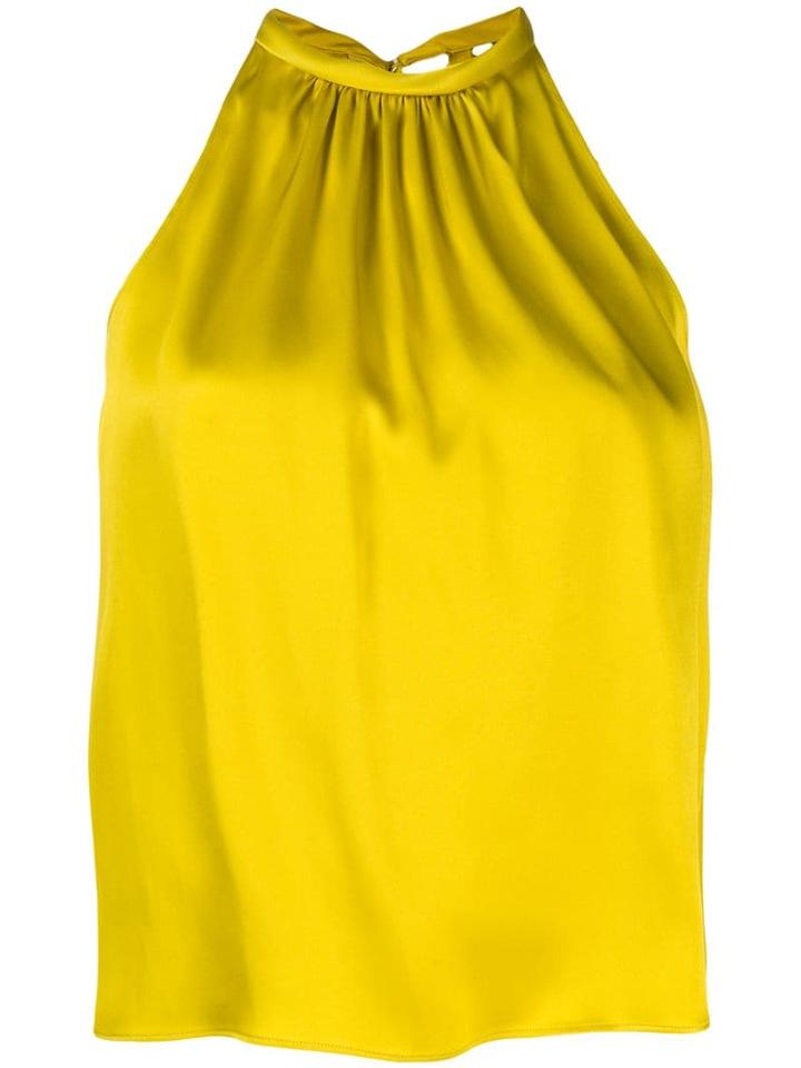 Aspesi Pleated Halter Top - Yellow