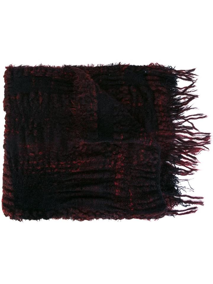 Faliero Sarti Fringed Scarf, Women's, Black, Polyamide/viscose/mohair/wool