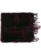 Faliero Sarti Fringed Scarf, Women's, Black, Polyamide/viscose/mohair/wool