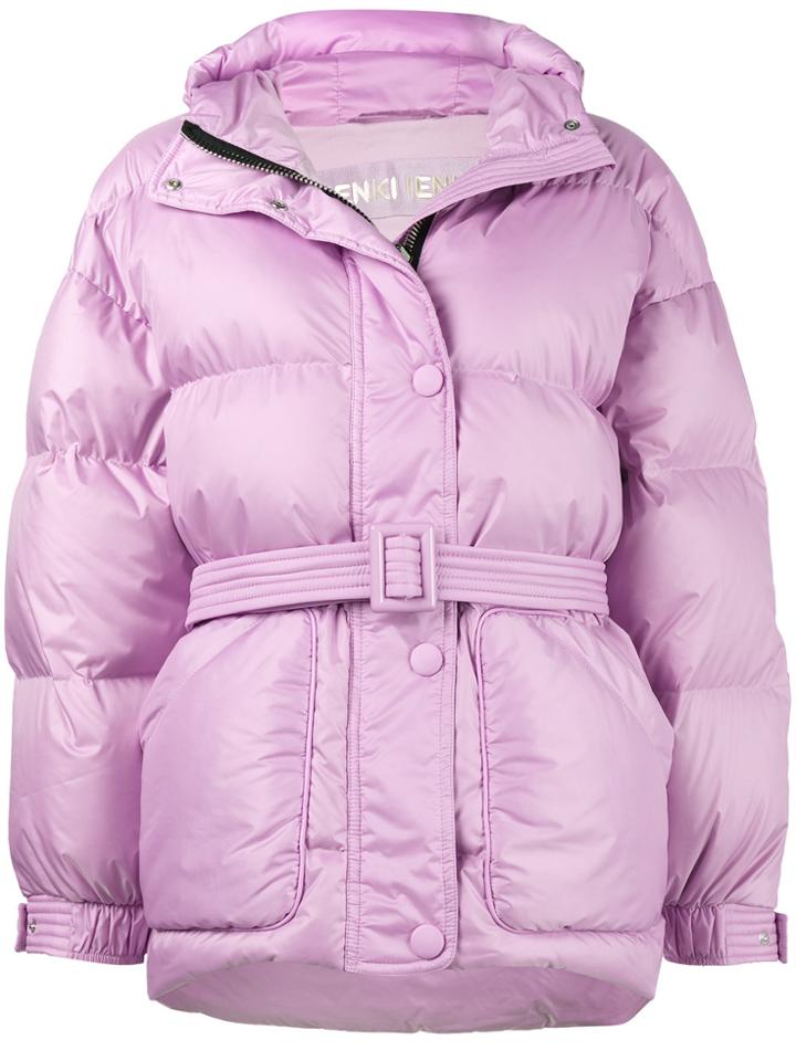 Ienki Ienki Purple Michelin Belted Puffer Jacket - Pink & Purple
