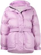 Ienki Ienki Purple Michelin Belted Puffer Jacket - Pink & Purple