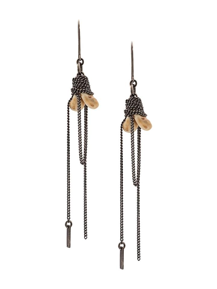 Ann Demeulemeester Chain Drop Earrings - Metallic